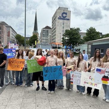 Amerikanische Gäste tauchen in den deutschen Schulalltag ein